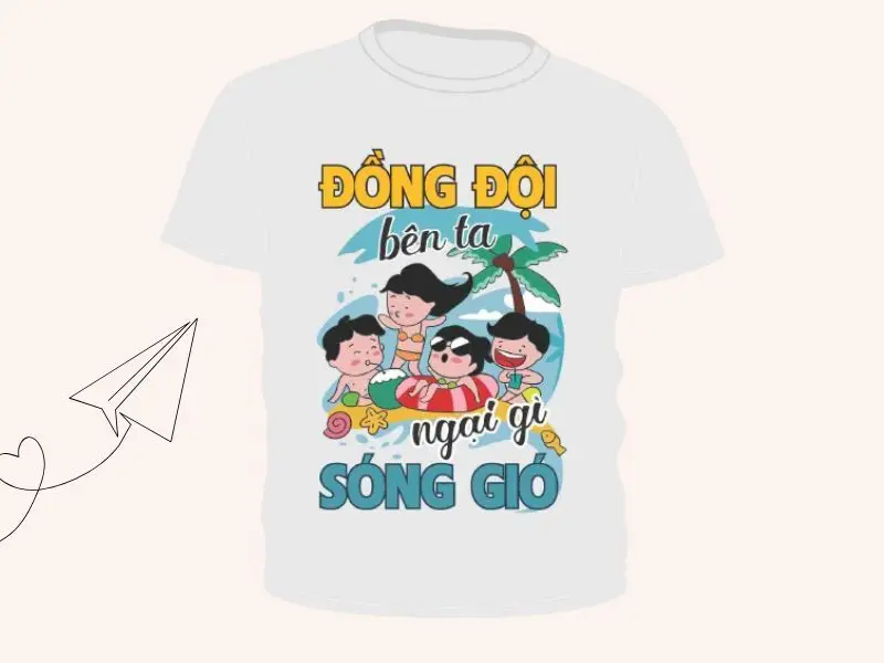 Mẫu áo thun teambuilding slogan