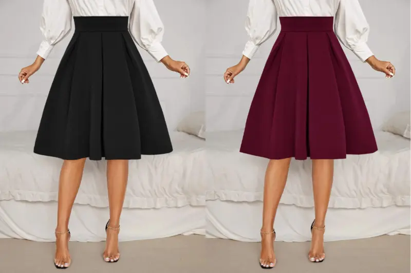 Chọn chân váy đồng phục cho dáng quả lê