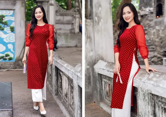 Áo dài tay phồng