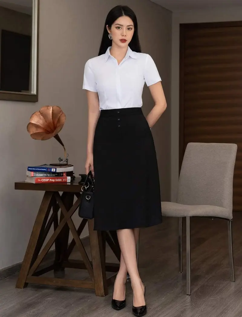 Đồng phục sơ mi nữ tay ngắn
