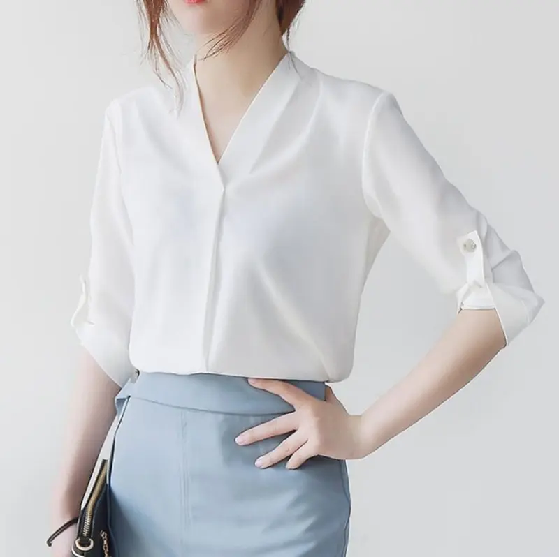 Đồng phục sơ mi nữ tay lỡ