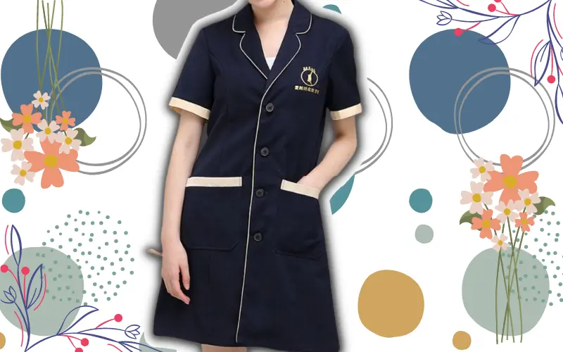 Đồng phục spa màu đen phối viền màu