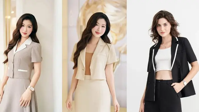 Vest đồng phục cách điệu cho nữ